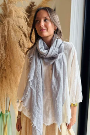 Laundry B Classic Portobello Scarf Steel 